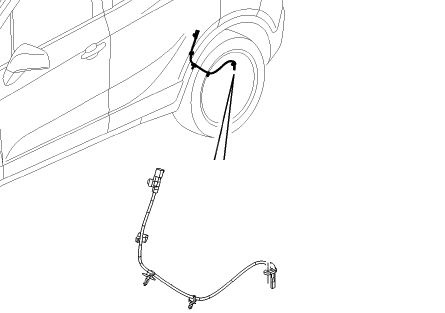 Czujnik ABS obrotów osi tylnej MOKKA lewy (do 2016)